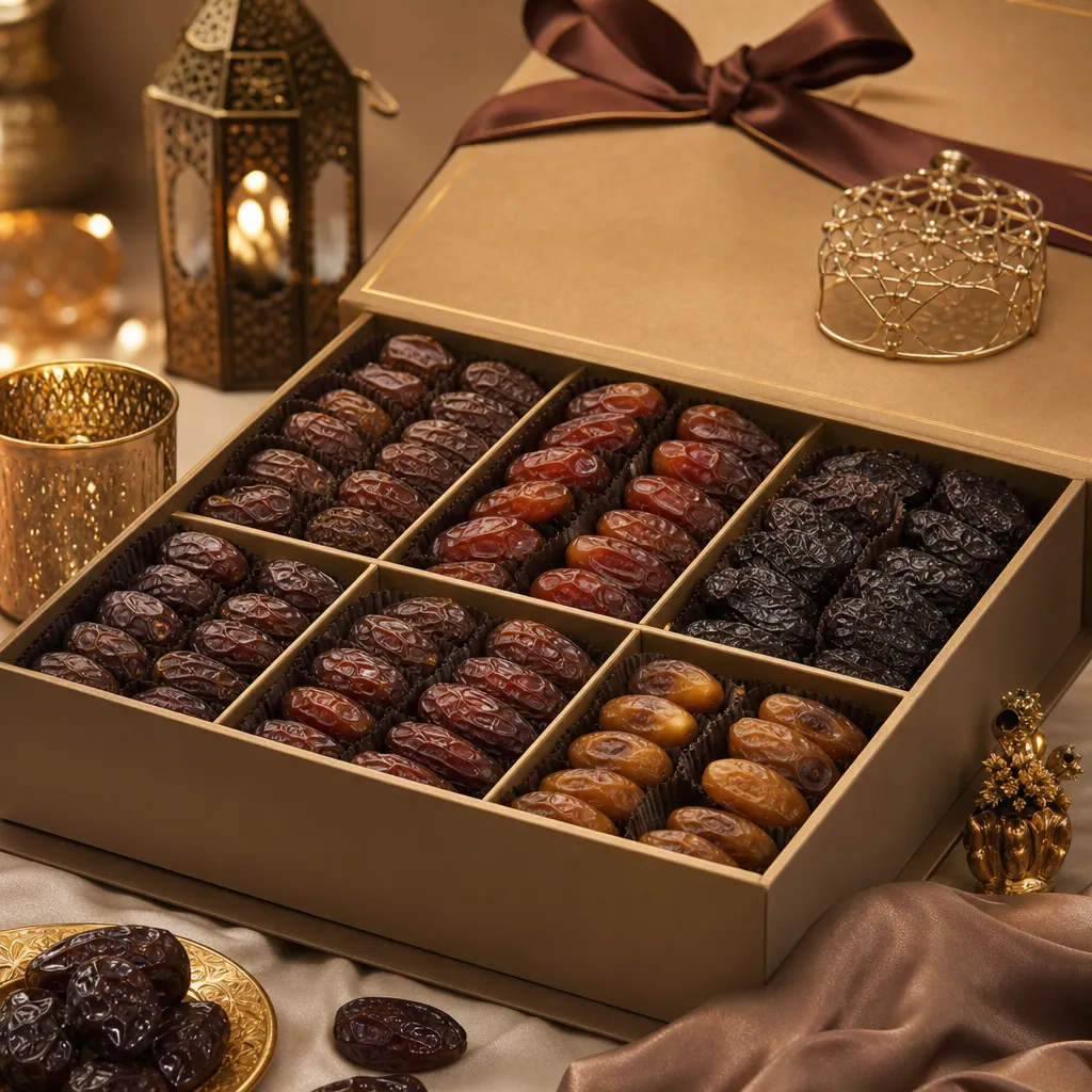 Hampers gift box kurma premium Kurma Barari untuk hadiah Ramadan dan Lebaran
