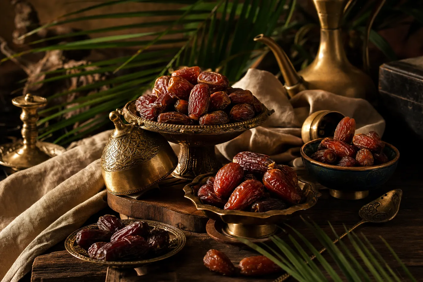 Still life warisan impor kurma premium Kurma Barari dengan nuansa mewah